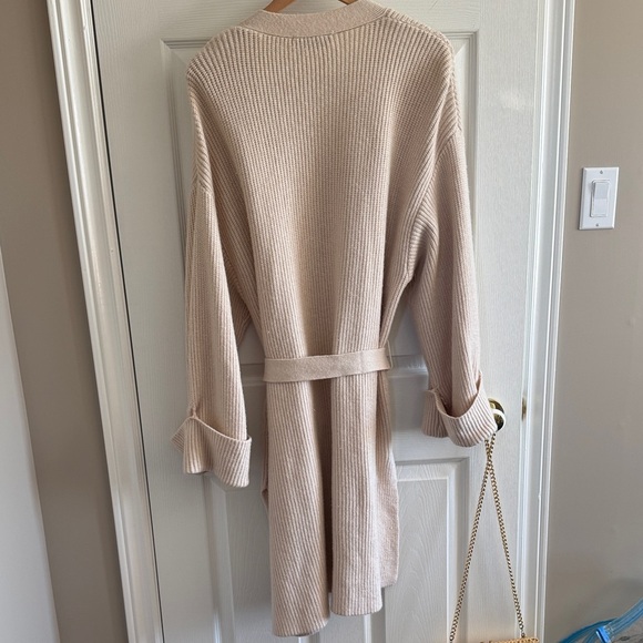 NWOT Zara Kimono Style Cream Knit Cardigan Sweater - Picture 7 of 8